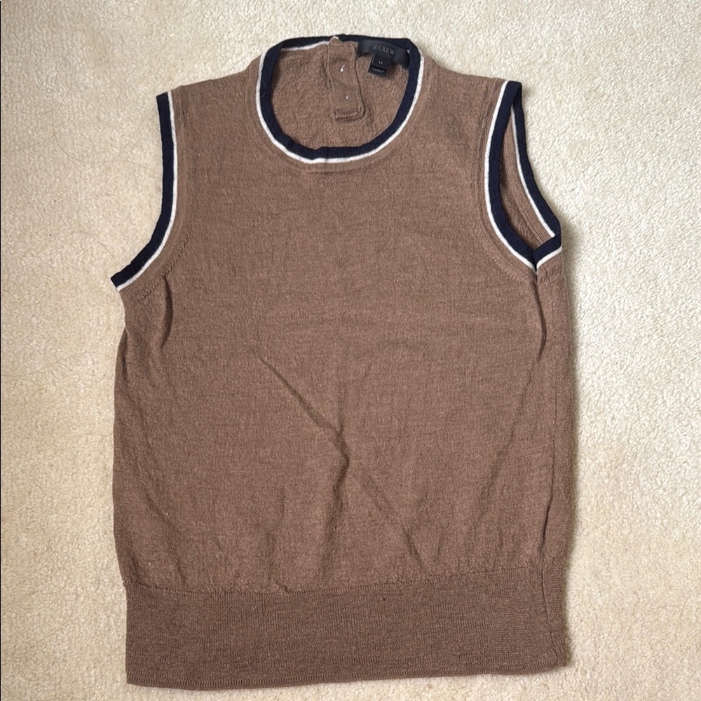 J. Crew Brown Crewneck Knit Top